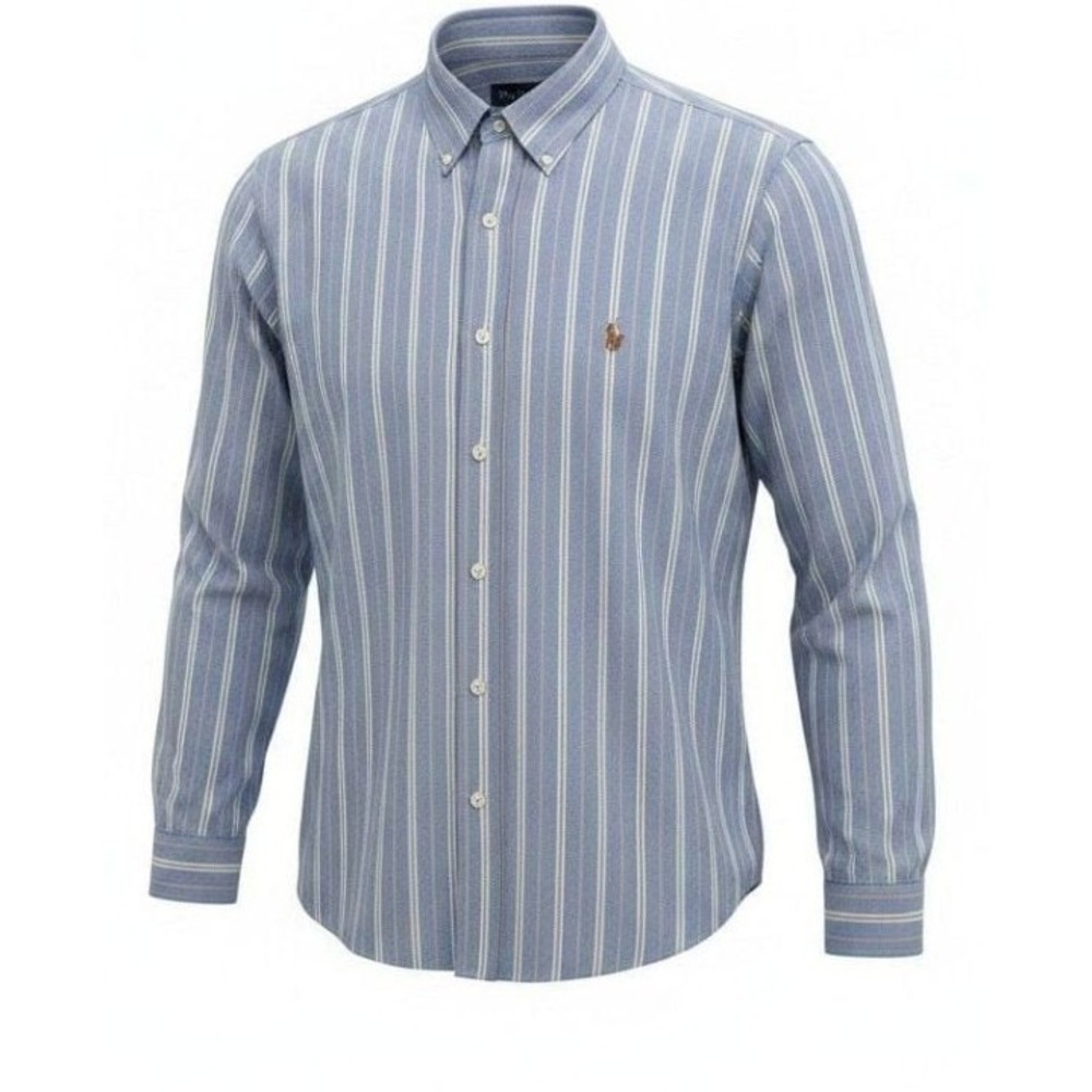 Ralph Lauren Men's Long Sleeve Striped Oxford Button-Down Shirt